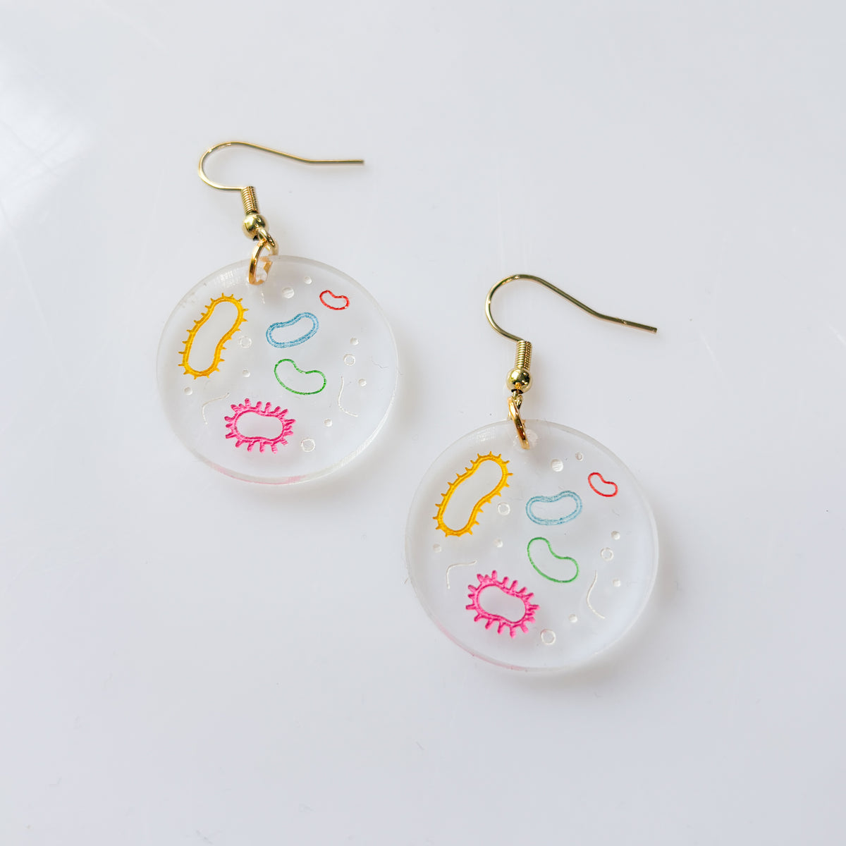 PETRI DISH ACRYLIC EARRINGS