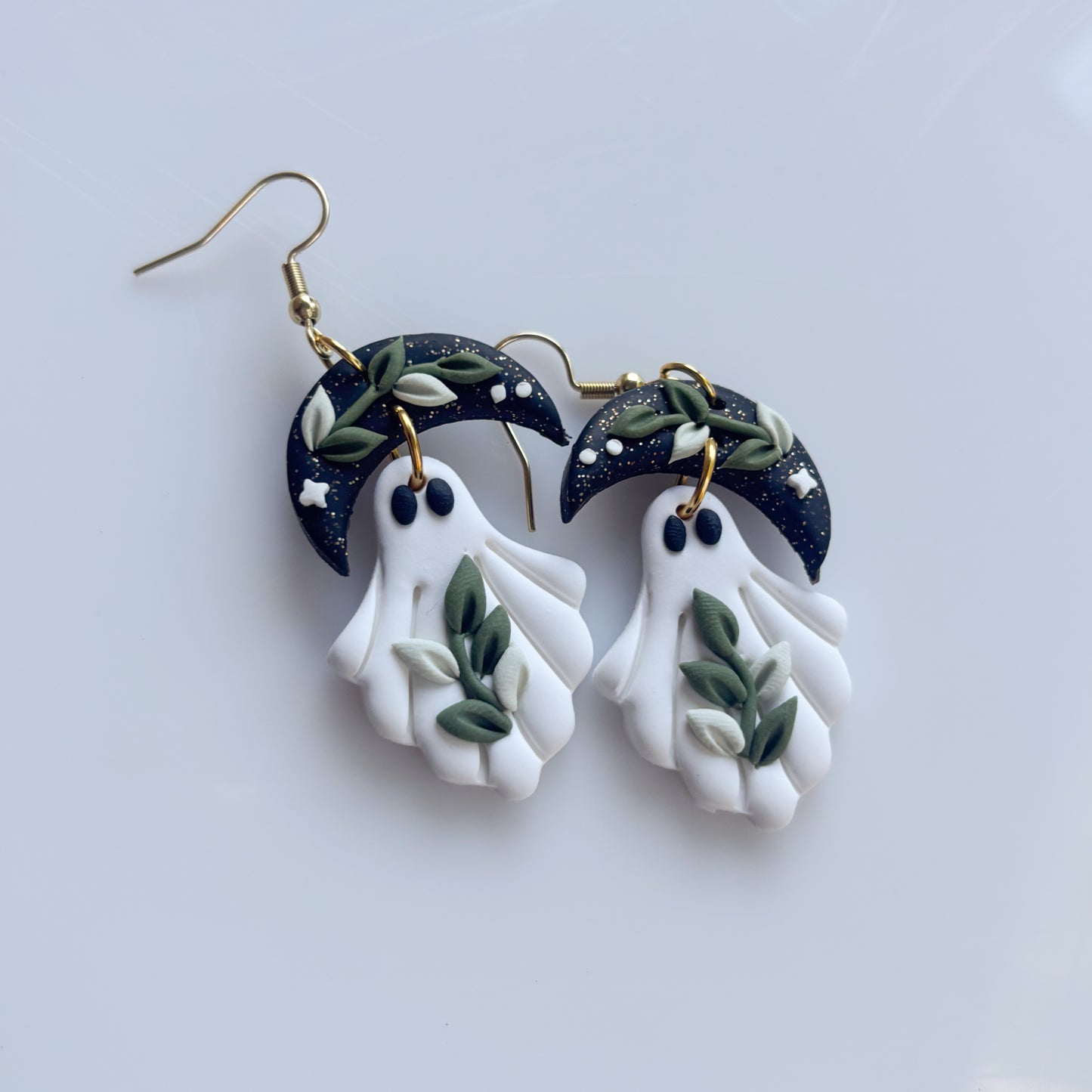 VINE GHOST & MOON EARRINGS