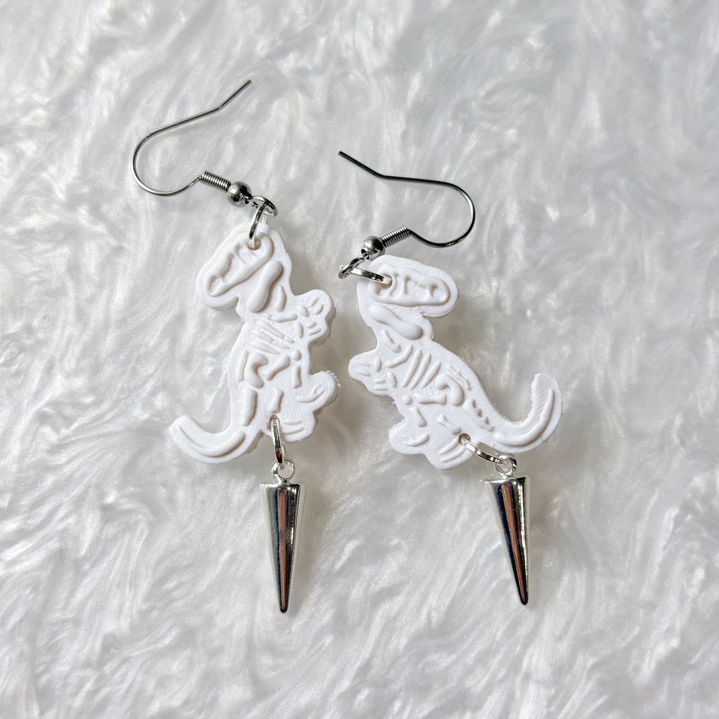T REX SKELETON EARRINGS