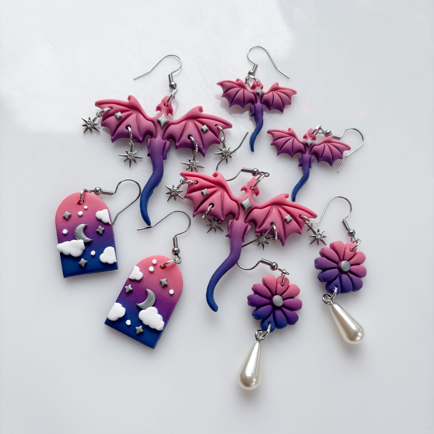 FLOWER EARRINGS (BI FLAG)