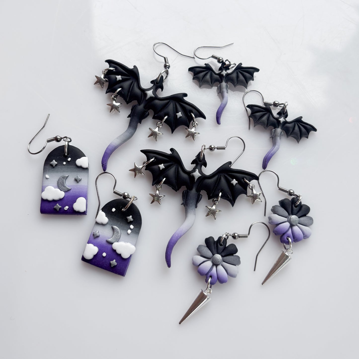 FLOWER EARRINGS (ACE FLAG)