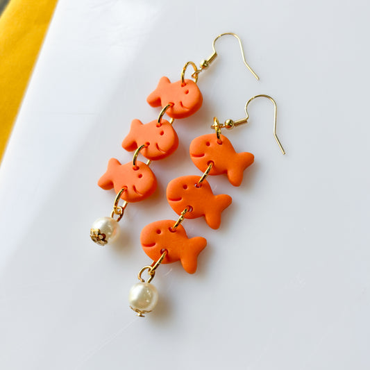 GOLDFISH TRIO EARRINGS