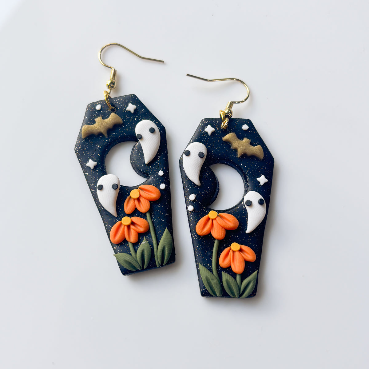 BAT GHOST COFFIN EARRINGS