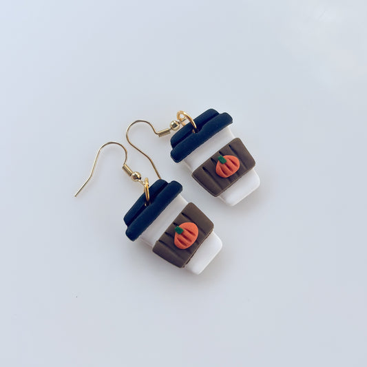 PUMPKIN SPICE LATTE EARRINGS