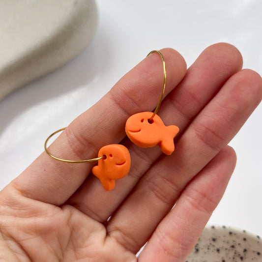 GOLDFISH HOOP EARRINGS