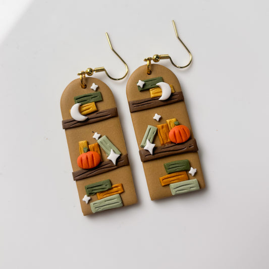 FALL BOOKSHELF EARRINGS