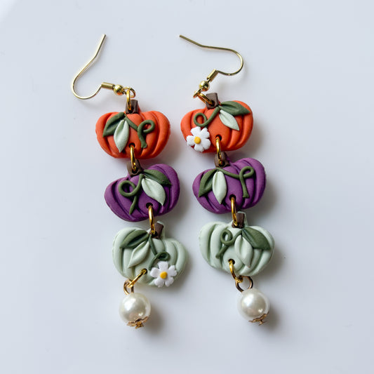 PUMPKIN HALLOWEEN TRIO EARRINGS