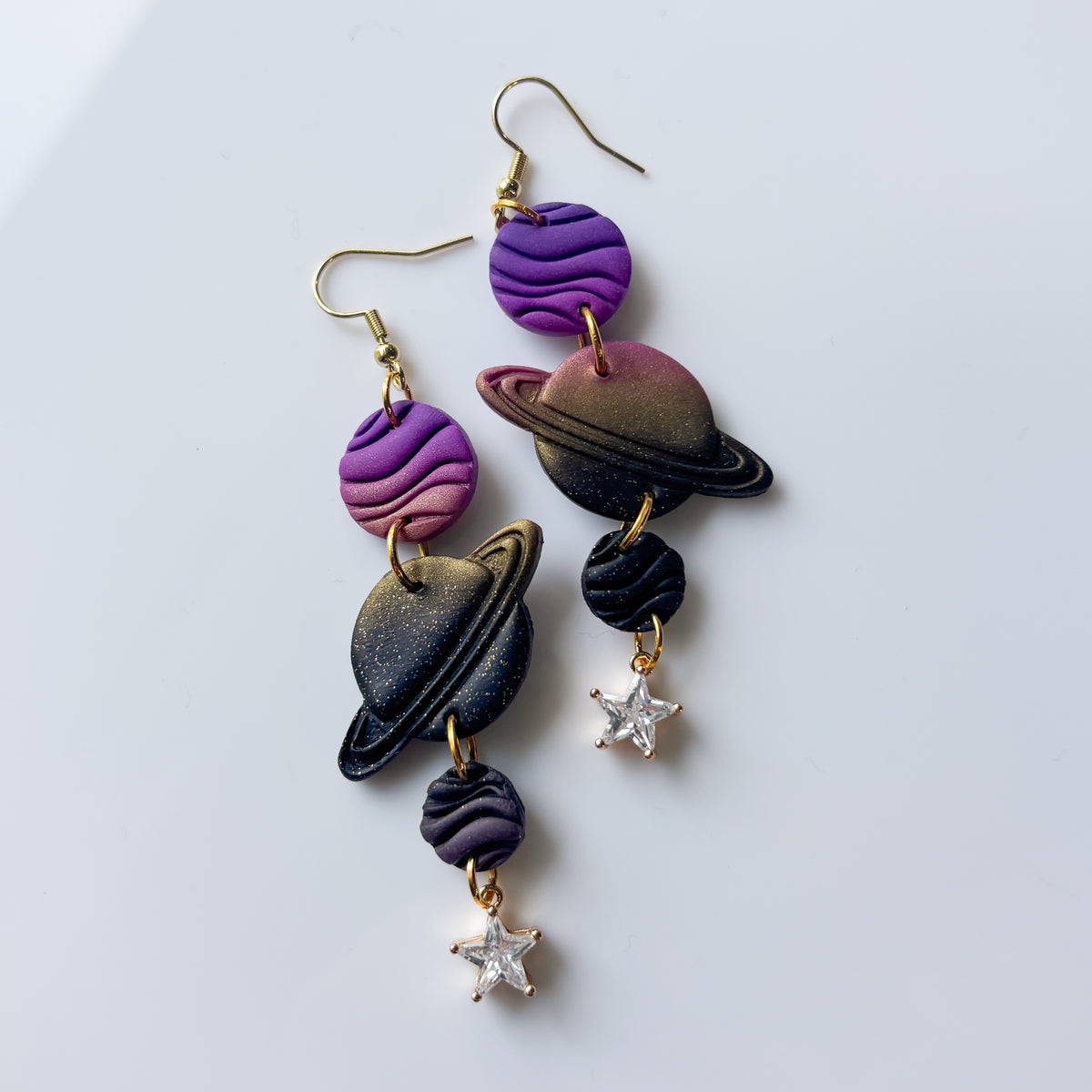 PURPLE PLANET EARRINGS