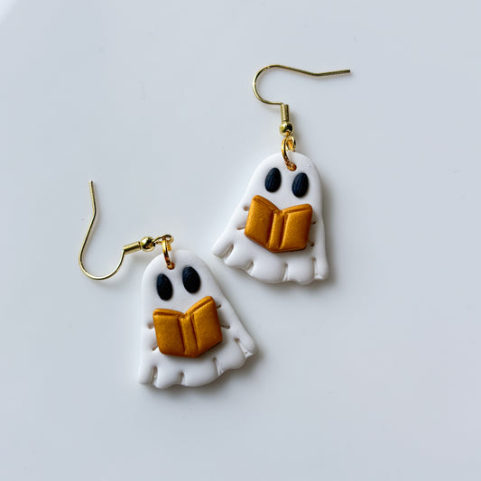 BOOK GHOST EARRINGS