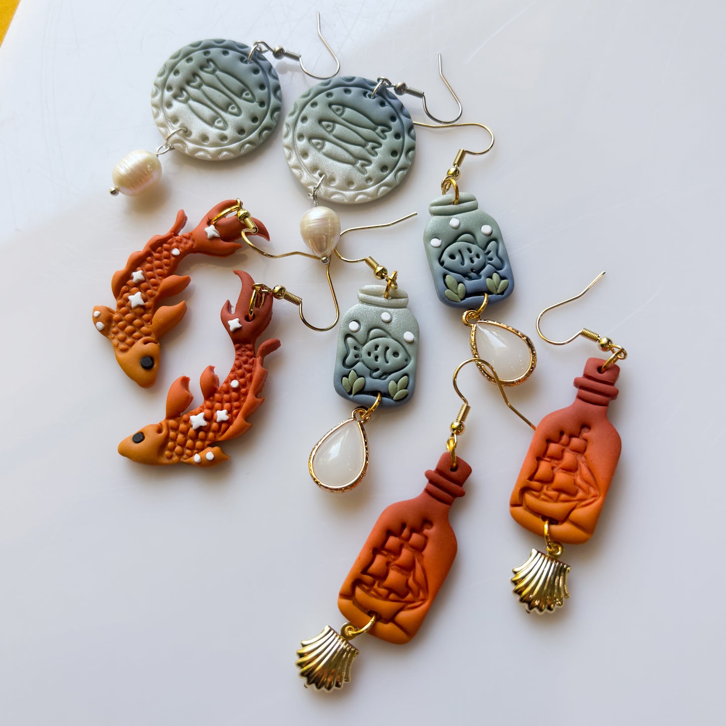 ORANGE KOI EARRINGS