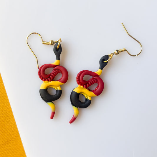 CORAL SNAKE EARRINGS