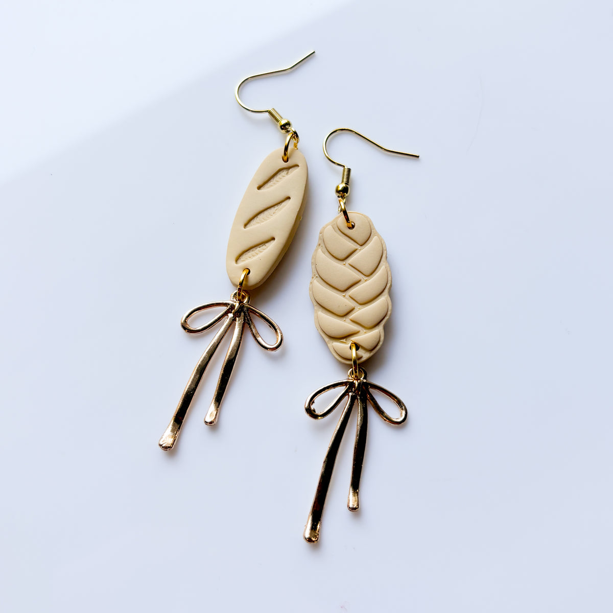 CHALLAH & BAGUETTE MISMATCH EARRINGS