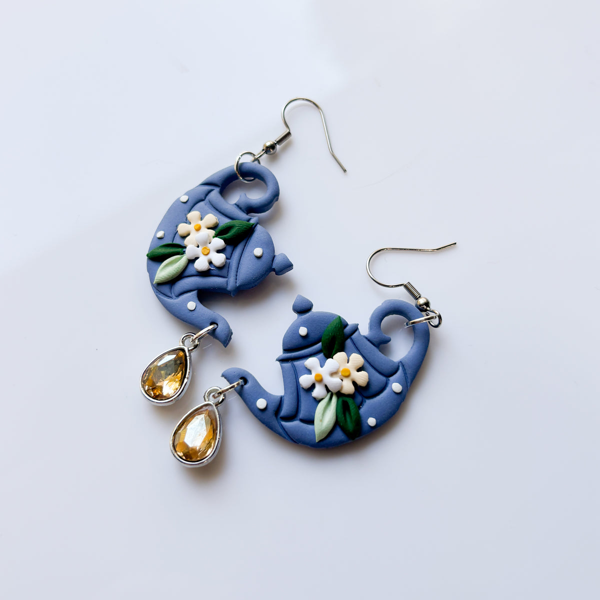 BLUE TEAPOT EARRINGS