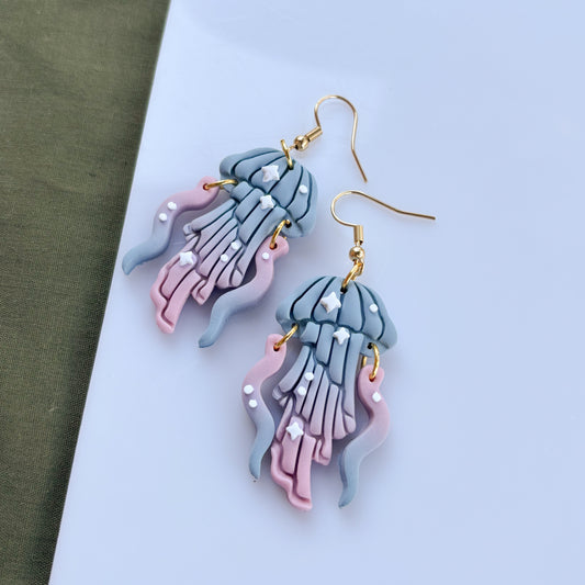 PURPLE/BLUE JELLYFISH EARRINGS