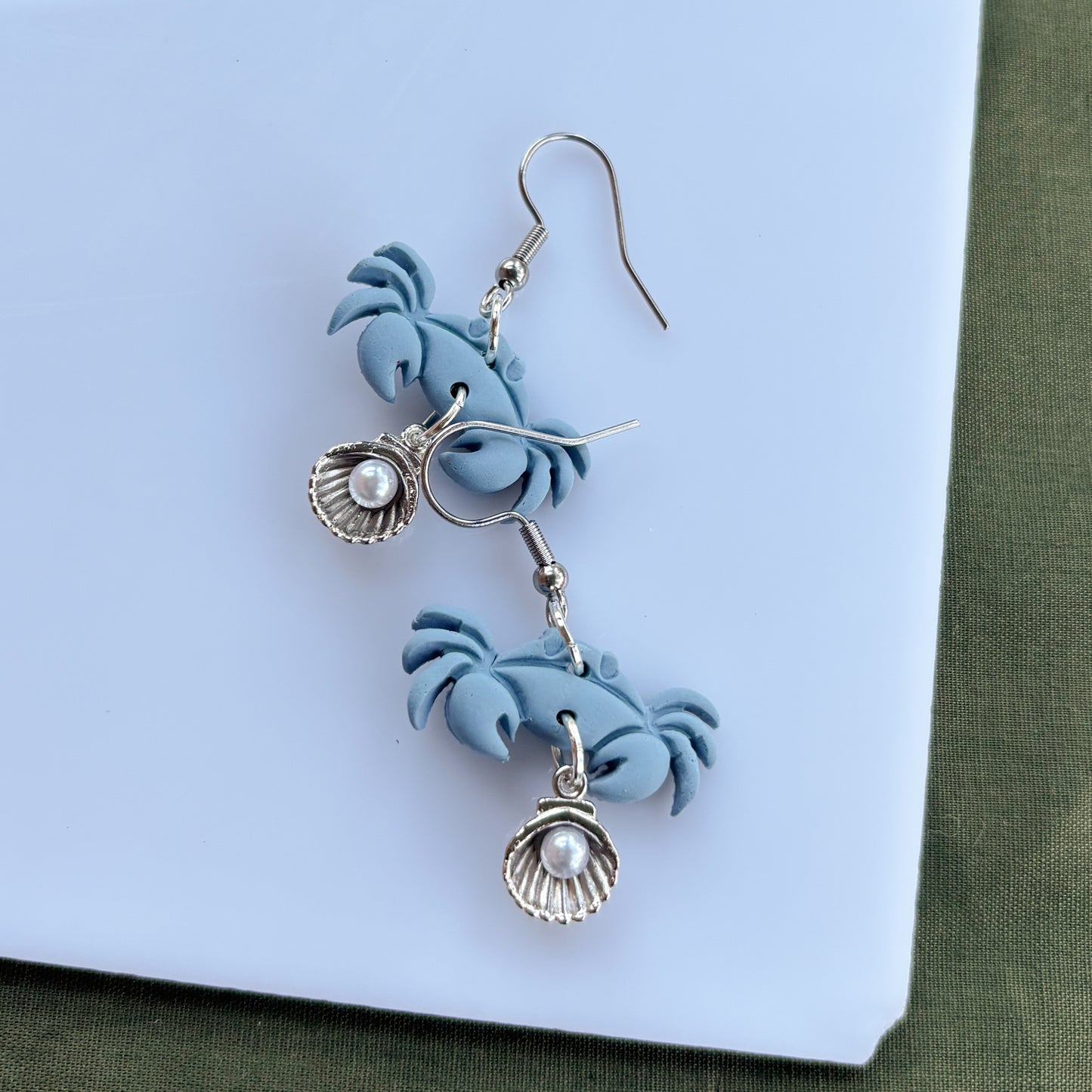 BLUE CRAB EARRINGS