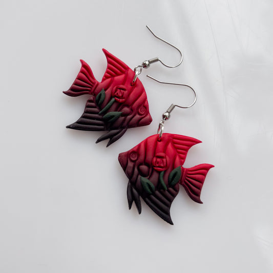 ANGELFISH EARRINGS (GOTHIC ROSE)