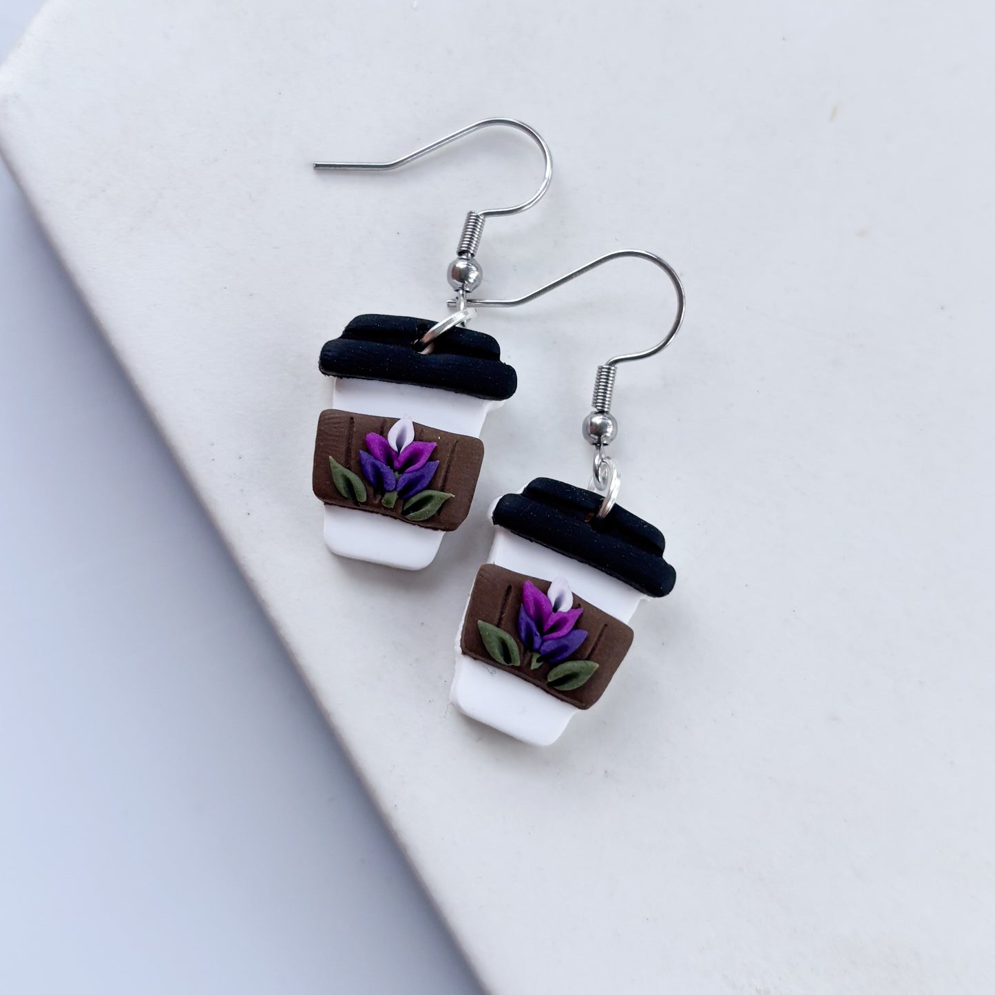 MINI LAVENDER LATTE EARRINGS