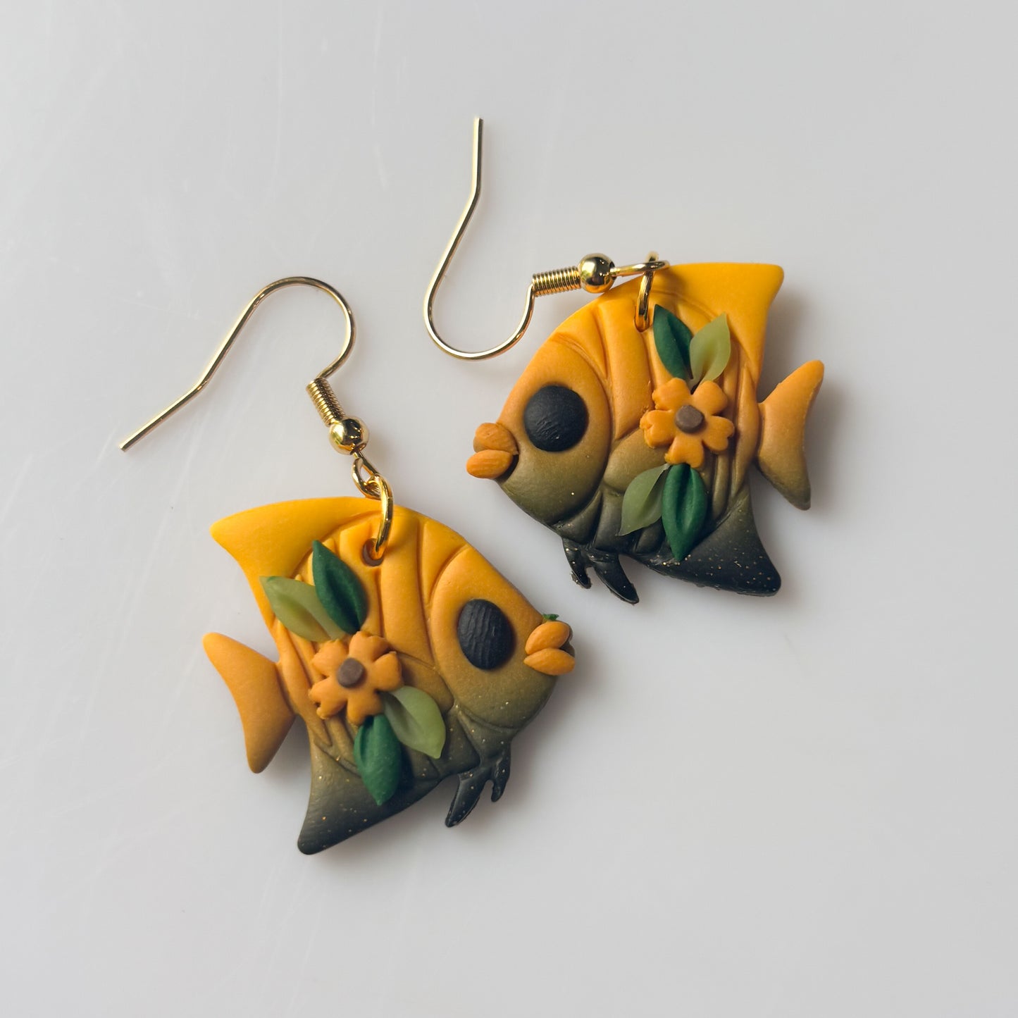 SUNFLOWER ANGELFISH EARRINGS