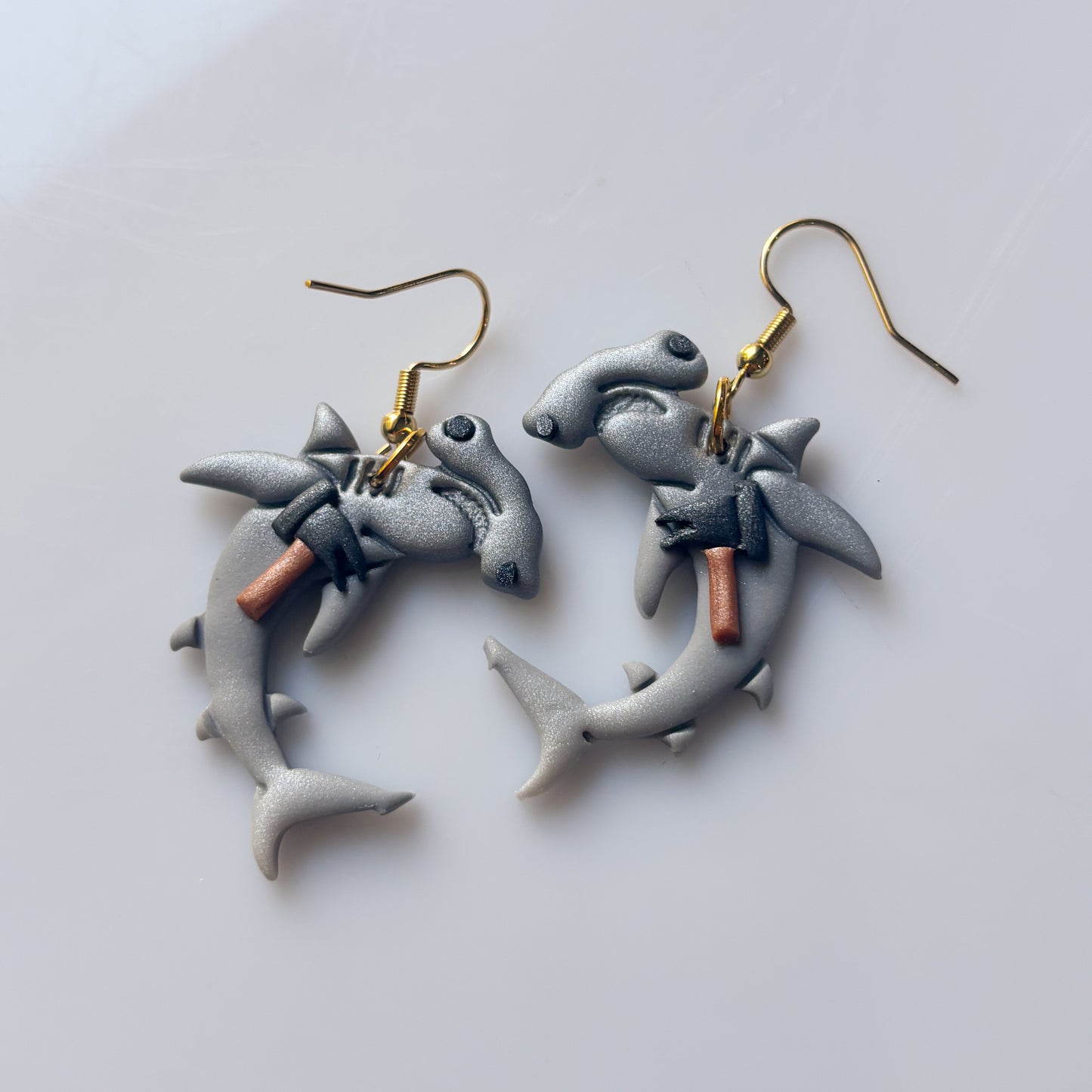 'HAMMER' HEAD SHARK EARRINGS