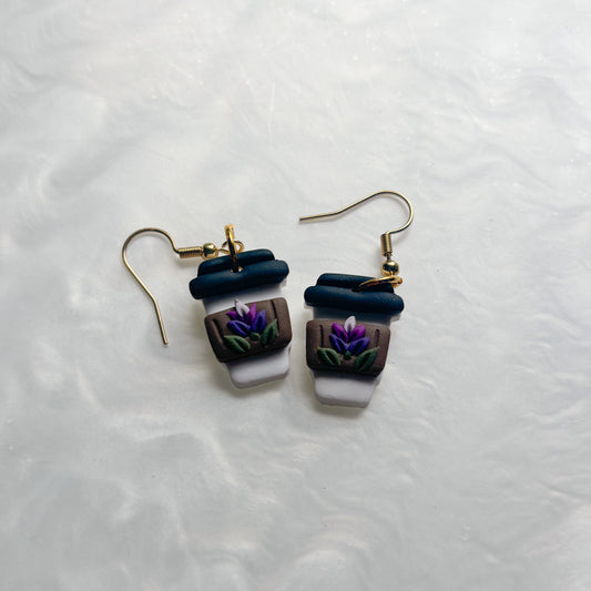 LAVENDER LATTE EARRINGS