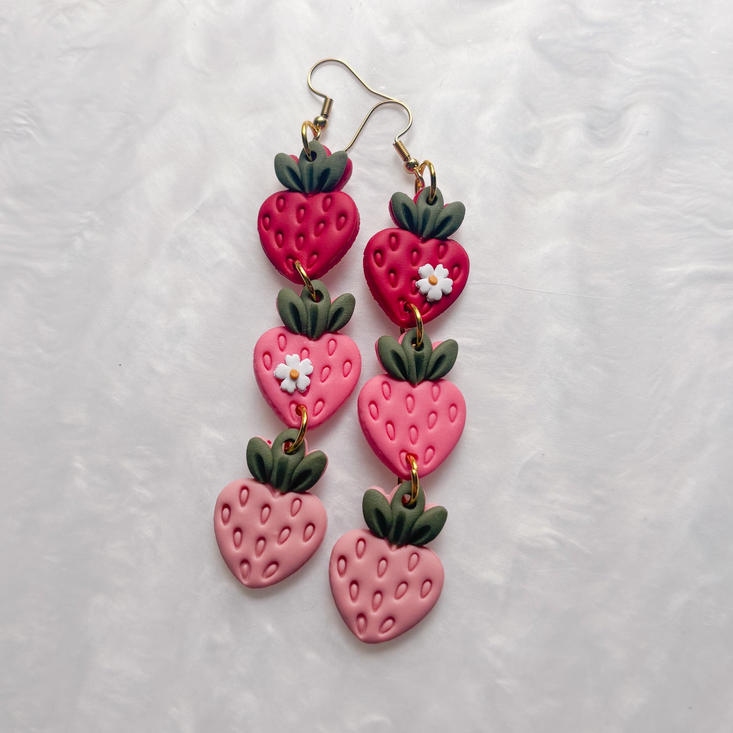 STRAWBERRY TRIO EARRINGS