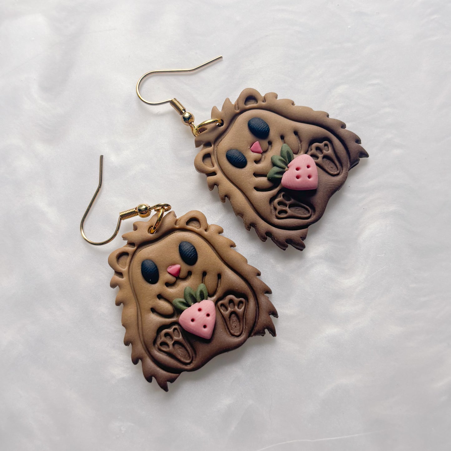 HEDGEHOG & STRAWBERRY EARRINGS