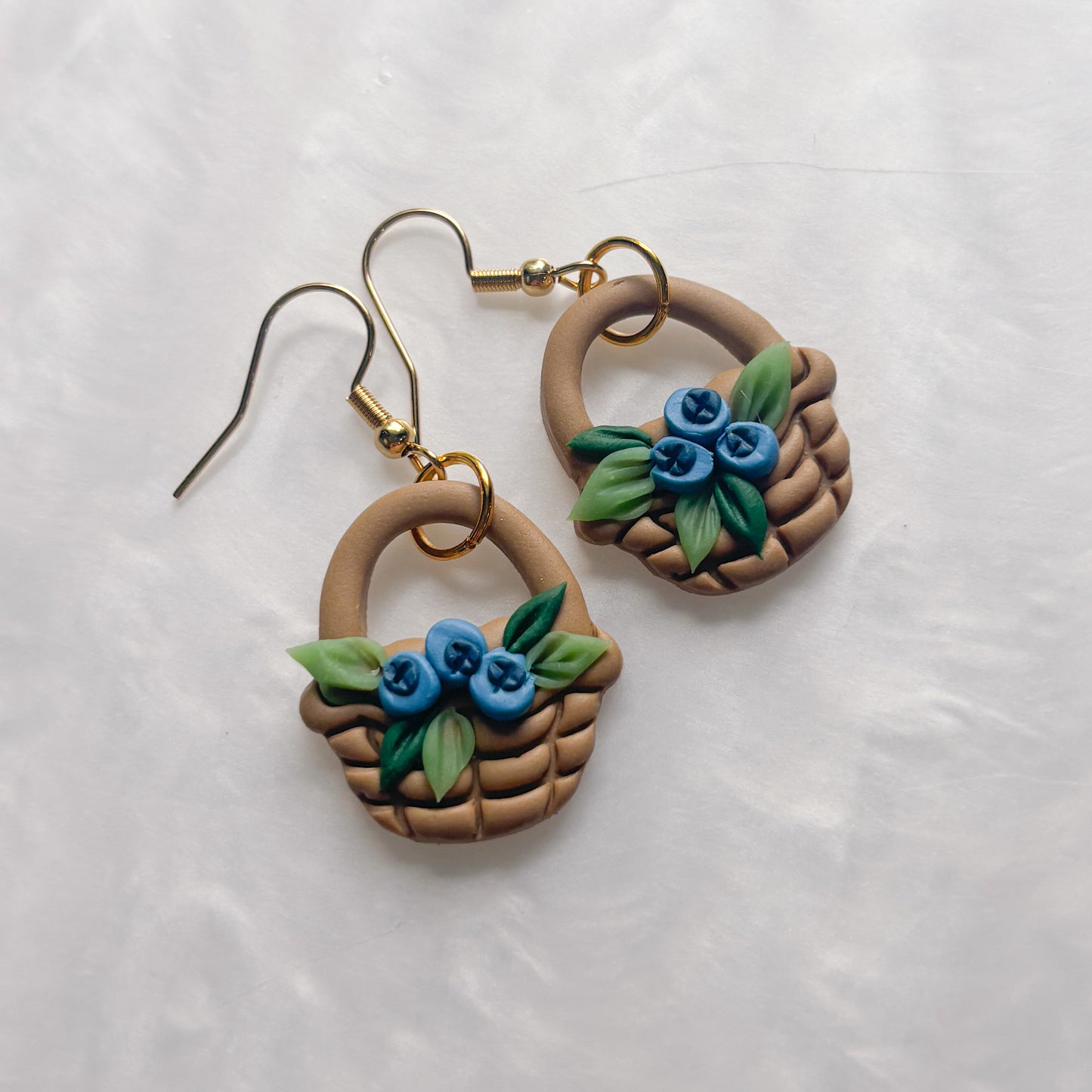 BLUEBERRY BASKET EARRINGS