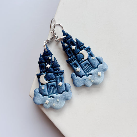 BLUE CASTLE IN THE CLOUD EARRINGS