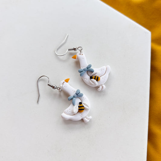 BLUE & BEE GOOSE EARRINGS