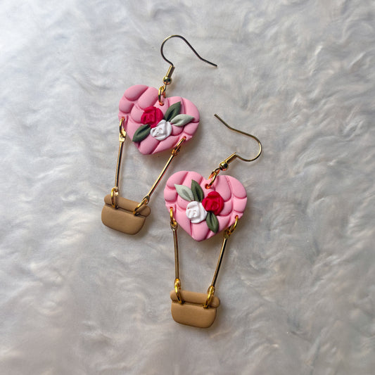 HEART HOT AIR BALLOON EARRINGS