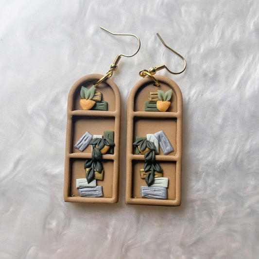 STUDY BOOKSHELF EARRINGS