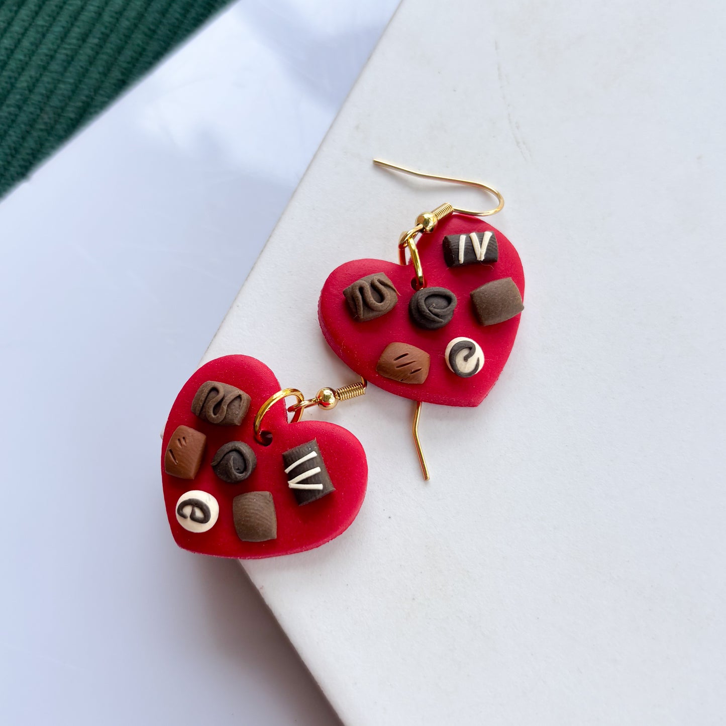 CHOCOLATE BOX HEART EARRINGS