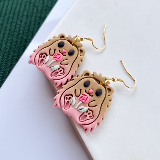 ROSE HEDGEHOG EARRINGS