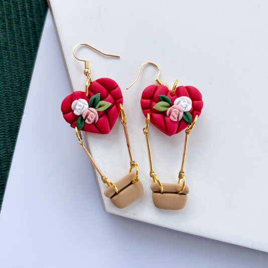 HEART AIR BALLOON EARRINGS