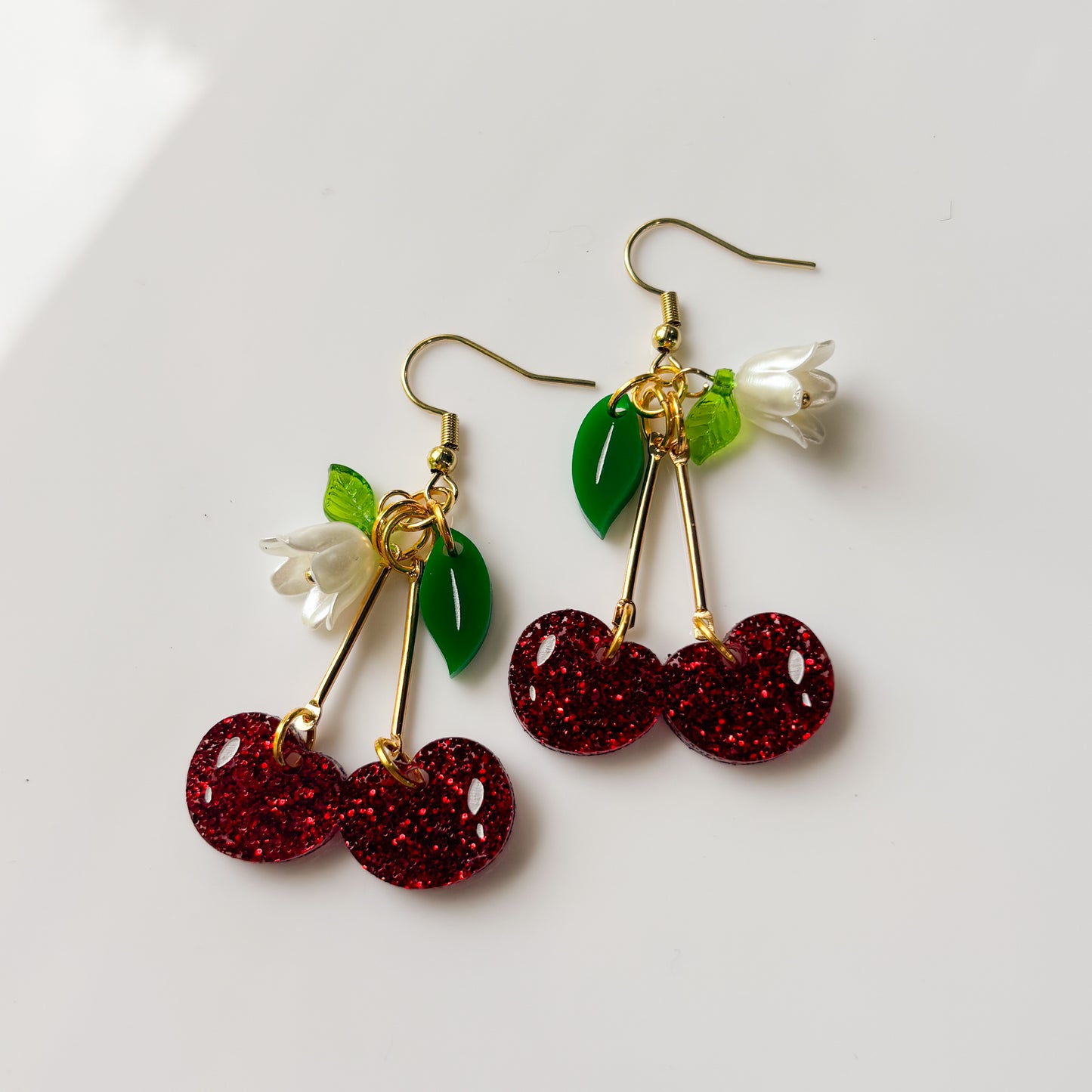 CHERRY ACRYLIC EARRINGS