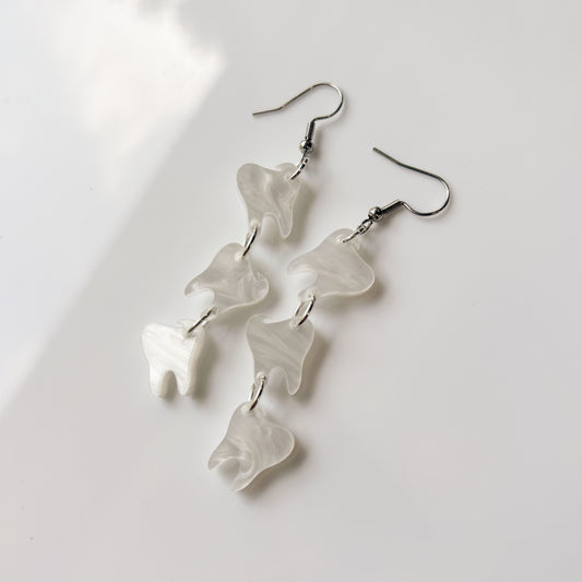 TEETH TRIO ACRYLIC EARRINGS