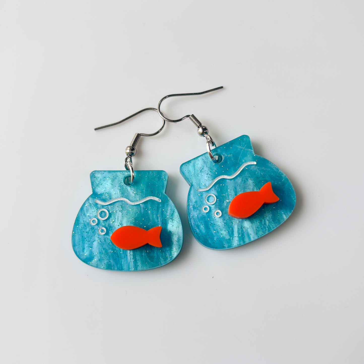 FISH BOWL ACRYLIC EARRINGS