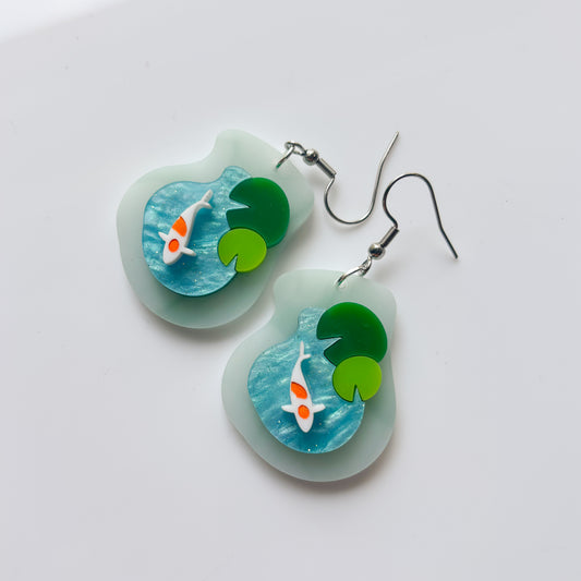 KOI POND ACRYLIC EARRINGS
