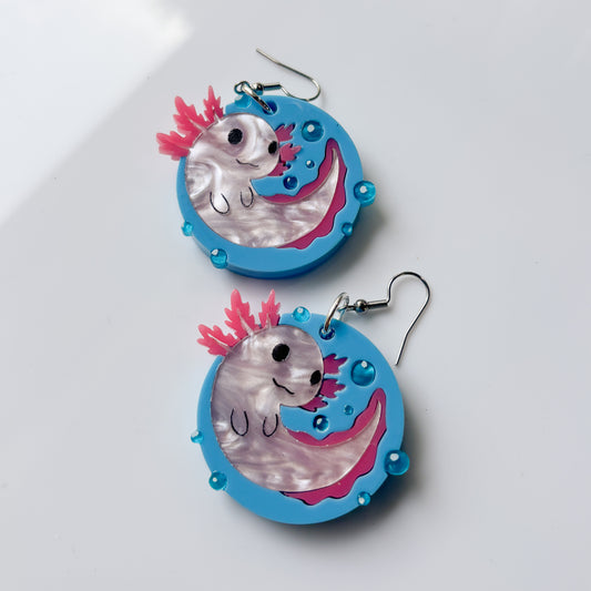 AXOLOTL ACRYLIC EARRINGS
