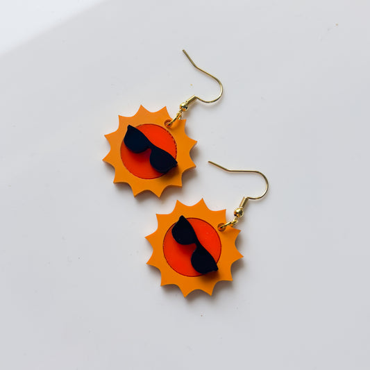 SUNS IN SUNGLASSES ACRYLIC EARRINGS