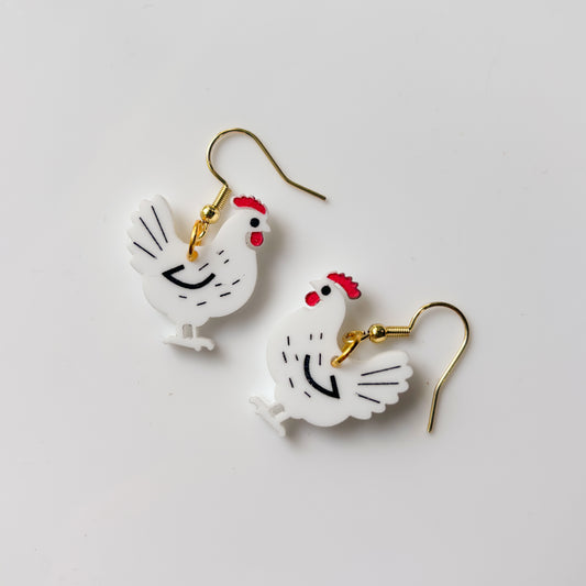 CHICKEN ACRYLIC EARRINGS