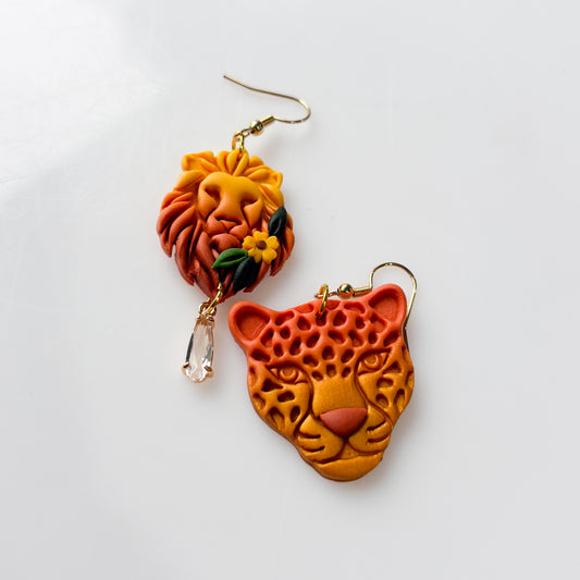 LION & LEOPARD EARRINGS