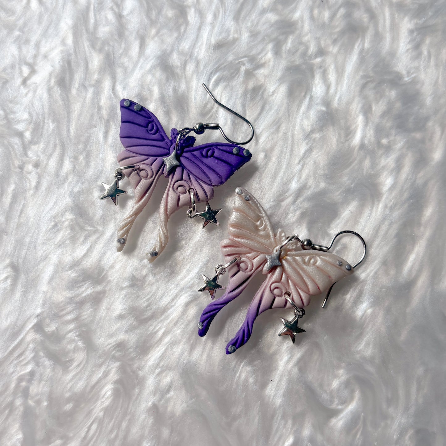 PURPLE MOTH EARRINGS