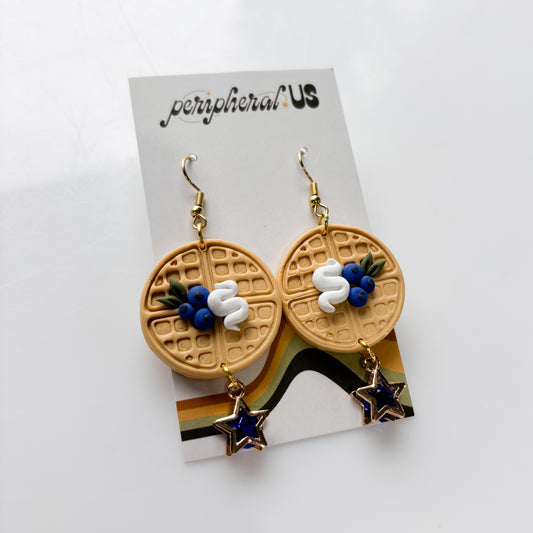 BLUEBERRY WAFFLE EARRINGS