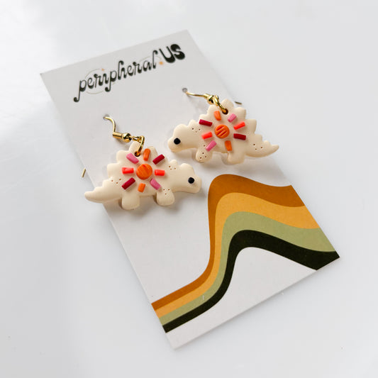 BRIGHT SUN STEGOSAURUS EARRINGS