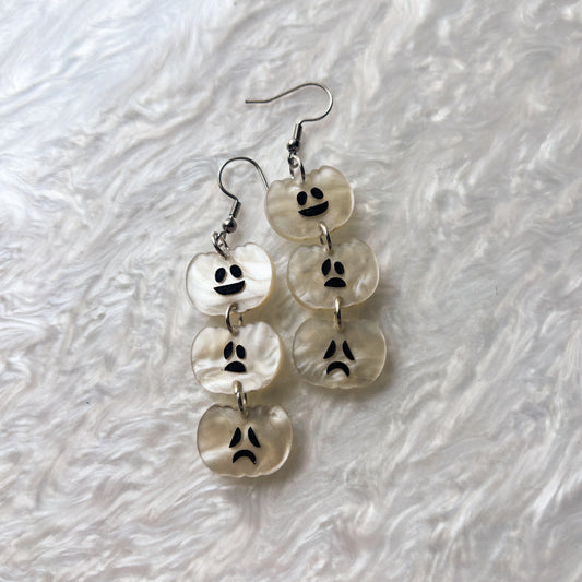 GHOST PUMPKIN TRIO ACRYLIC EARRINGS