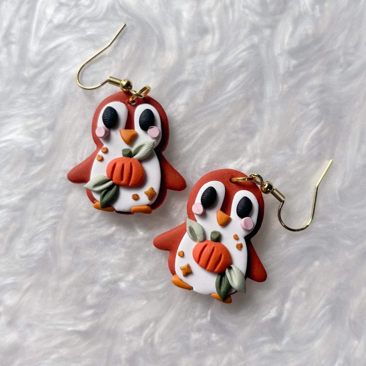 PUMPKIN PENGUIN EARRINGS
