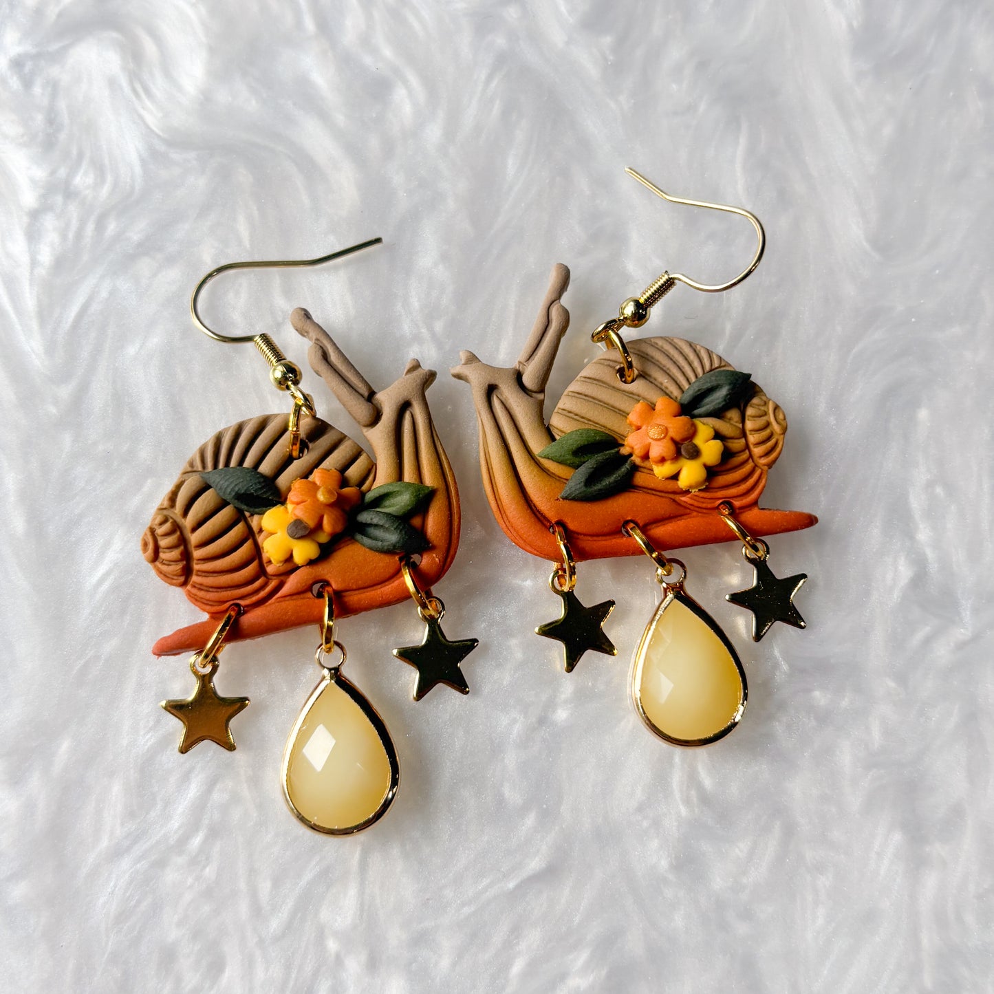 FALL SNAIL EARRINGS
