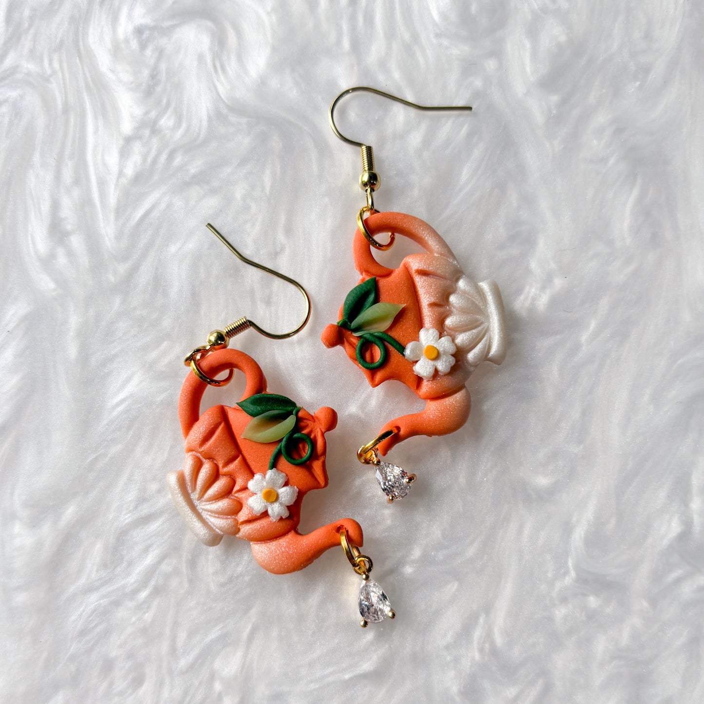 PUMPKIN TEAPOT EARRINGS