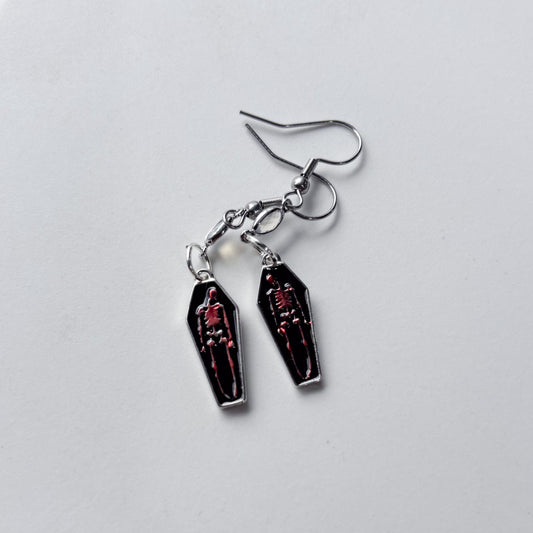 COFFIN CHARM EARRINGS